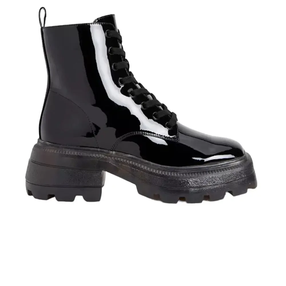Katy Perry Size 10 NEW in Box Womens Black The Geli Combat Boots - Picture 9 of 12
